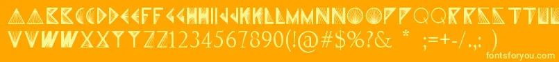 フォントXPrism – オレンジの背景に黄色の文字