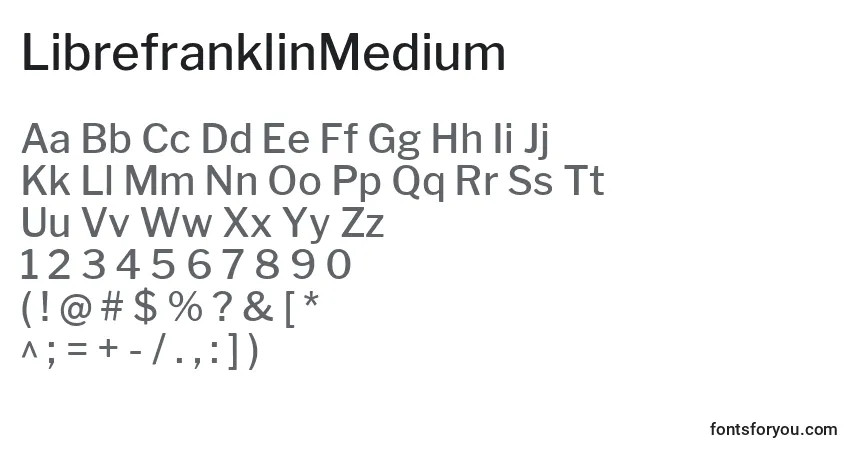Czcionka LibrefranklinMedium (98117) – alfabet, cyfry, specjalne znaki