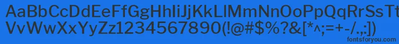 フォントLibrefranklinMedium – 黒い文字の青い背景