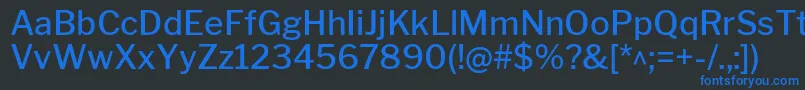 Шрифт LibrefranklinMedium – синие шрифты на чёрном фоне