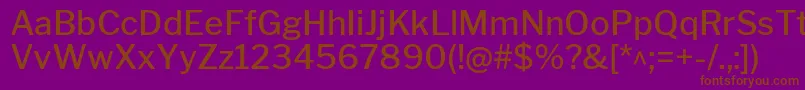 LibrefranklinMedium Font – Brown Fonts on Purple Background