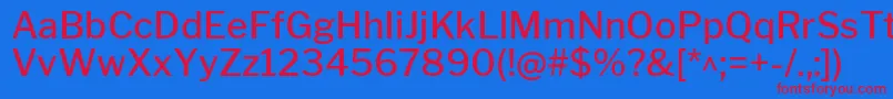 LibrefranklinMedium Font – Red Fonts on Blue Background