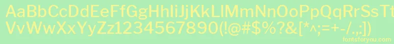 LibrefranklinMedium-fontti – keltaiset fontit vihreällä taustalla