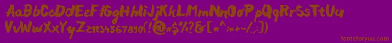 Chocoleta-Schriftart – Braune Schriften auf violettem Hintergrund