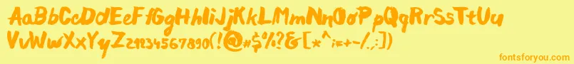 Chocoleta Font – Orange Fonts on Yellow Background