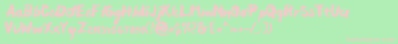 Chocoleta Font – Pink Fonts on Green Background