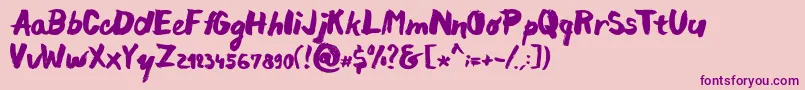 Chocoleta Font – Purple Fonts on Pink Background
