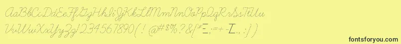 LearningcurvedashedOt-fontti – mustat fontit keltaisella taustalla