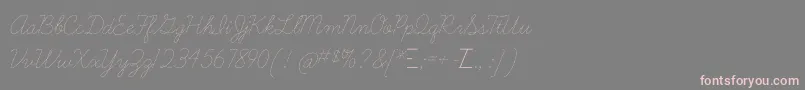 Fonte LearningcurvedashedOt – fontes rosa em um fundo cinza