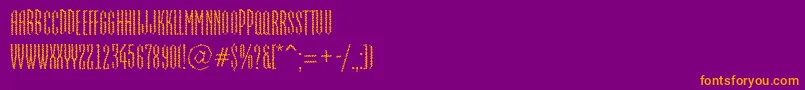 AEmpirialbrk Font – Orange Fonts on Purple Background