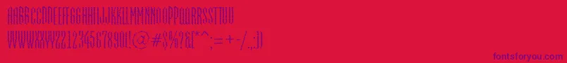 AEmpirialbrk Font – Purple Fonts on Red Background