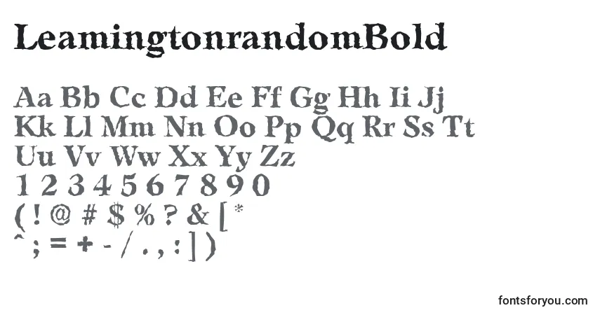 Шрифт LeamingtonrandomBold – алфавит, цифры, специальные символы