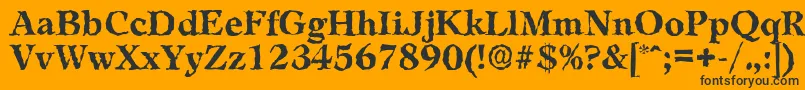LeamingtonrandomBold Font – Black Fonts on Orange Background