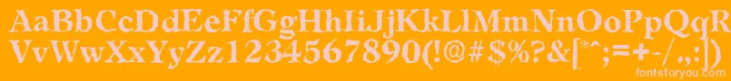 Police LeamingtonrandomBold – polices roses sur fond orange