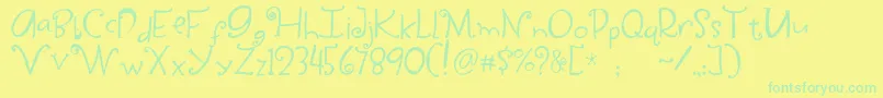 Lisätietoja YippySkippy-fontista YippySkippy-fontti – vihreät fontit keltaisella taustalla
