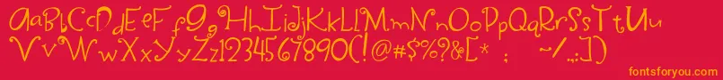 YippySkippy Font – Orange Fonts on Red Background