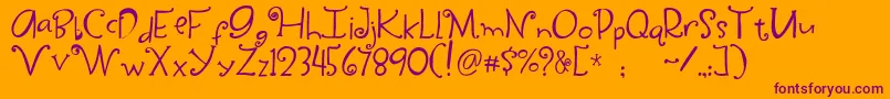Más sobre la fuente YippySkippy fuente YippySkippy – Fuentes Moradas Sobre Fondo Naranja