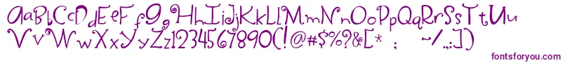 Weitere Informationen zur YippySkippy-Schriftart YippySkippy-Schriftart – Violette Schriften