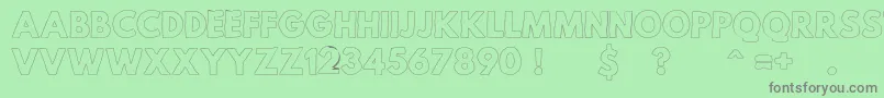 MildLifeOutlinePersonalUse Font – Gray Fonts on Green Background