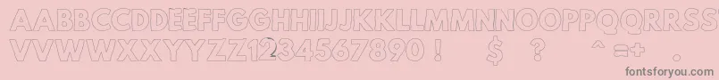 MildLifeOutlinePersonalUse Font – Gray Fonts on Pink Background