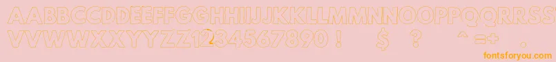 MildLifeOutlinePersonalUse Font – Orange Fonts on Pink Background