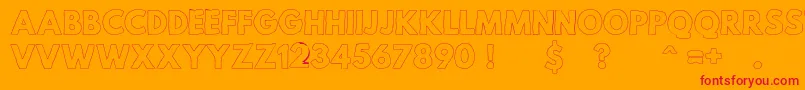 MildLifeOutlinePersonalUse Font – Red Fonts on Orange Background
