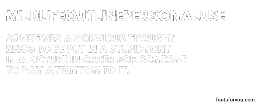 MildLifeOutlinePersonalUse (98123) Font