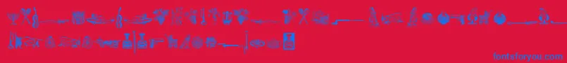 CornucopiaOfDingbatsSix Font – Blue Fonts on Red Background