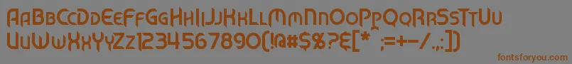 MechTech-Schriftart – Braune Schriften auf grauem Hintergrund