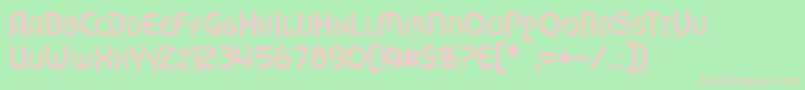 MechTech Font – Pink Fonts on Green Background