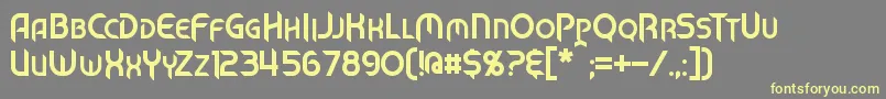 MechTech Font – Yellow Fonts on Gray Background