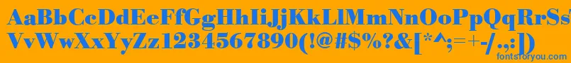 フォントBodonistdBold – オレンジの背景に青い文字