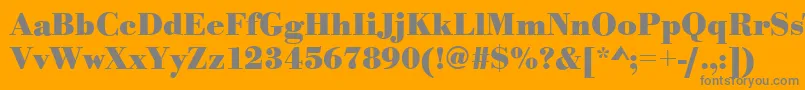 フォントBodonistdBold – オレンジの背景に灰色の文字