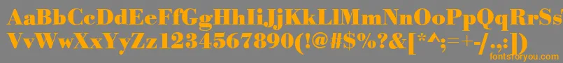 BodonistdBold Font – Orange Fonts on Gray Background