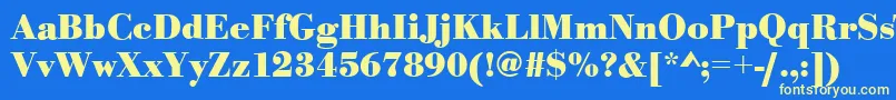 BodonistdBold Font – Yellow Fonts on Blue Background