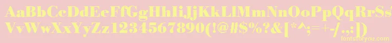 BodonistdBold Font – Yellow Fonts on Pink Background