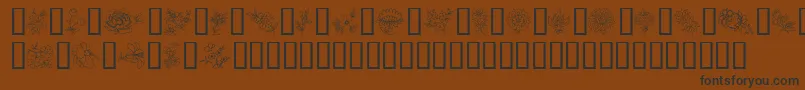 TraditionalFloralDesignIi Font – Black Fonts on Brown Background