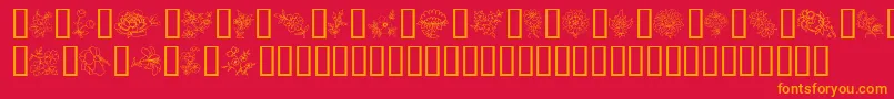 Lisätietoja TraditionalFloralDesignIi-fontista TraditionalFloralDesignIi-fontti – oranssit fontit punaisella taustalla