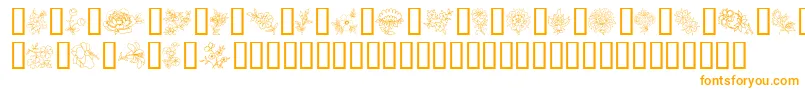 TraditionalFloralDesignIi Font – Orange Fonts on White Background