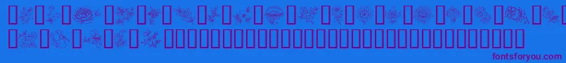 TraditionalFloralDesignIi-Schriftart – Violette Schriften auf blauem Hintergrund