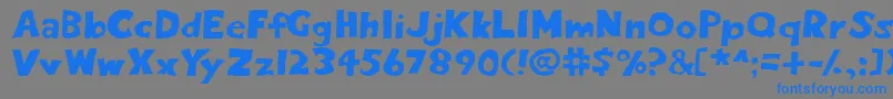 フォントEighty – 灰色の背景に青い文字