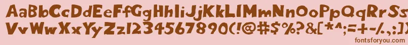 Eighty Font – Brown Fonts on Pink Background