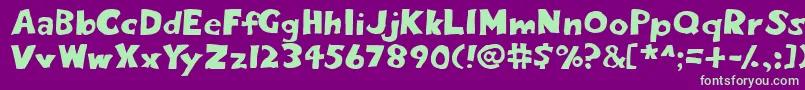 Eighty Font – Green Fonts on Purple Background