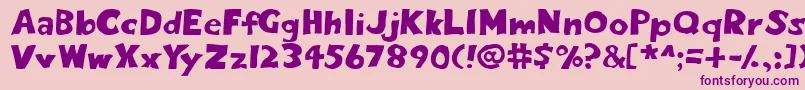 Eighty Font – Purple Fonts on Pink Background