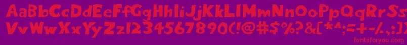 Eighty Font – Red Fonts on Purple Background