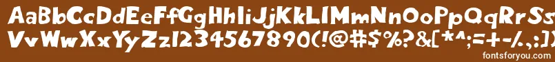 Eighty Font – White Fonts on Brown Background