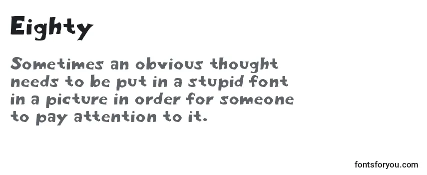 Review of the Eighty Font