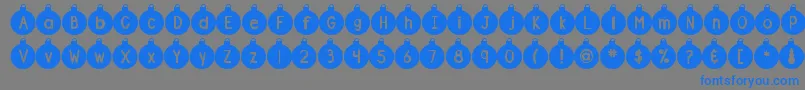 DjbOrnamental Font – Blue Fonts on Gray Background