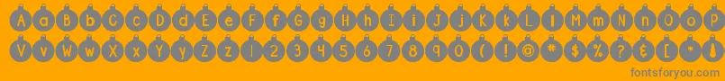 Czcionka DjbOrnamental – szare czcionki na pomarańczowym tle
