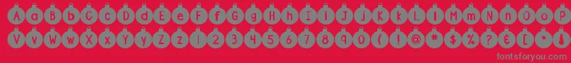 DjbOrnamental Font – Gray Fonts on Red Background
